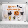 Happy Halloween Boo Party Wooden Plank Photography Background Children Baby Portrait Vinyl Backdrop Photo Studio Photophpne