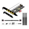 M.2 To PCIe 1X Slot Converter WiFi 4G Card Networking Expansion Card WiFi 6 5G 2400Mbps Fast Data Transfer for Gaming