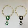 Minimalist Pendant Necklace,Heavy Industry Designer Geometry Gemstone Choker Necklace for Women