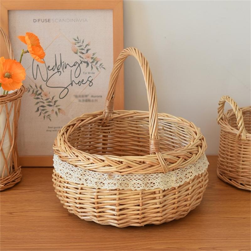 Hanging Planter Basket Planting Beautiful Practical Basket Picnics Woven Basket for Storage Plant Picnics Grocery