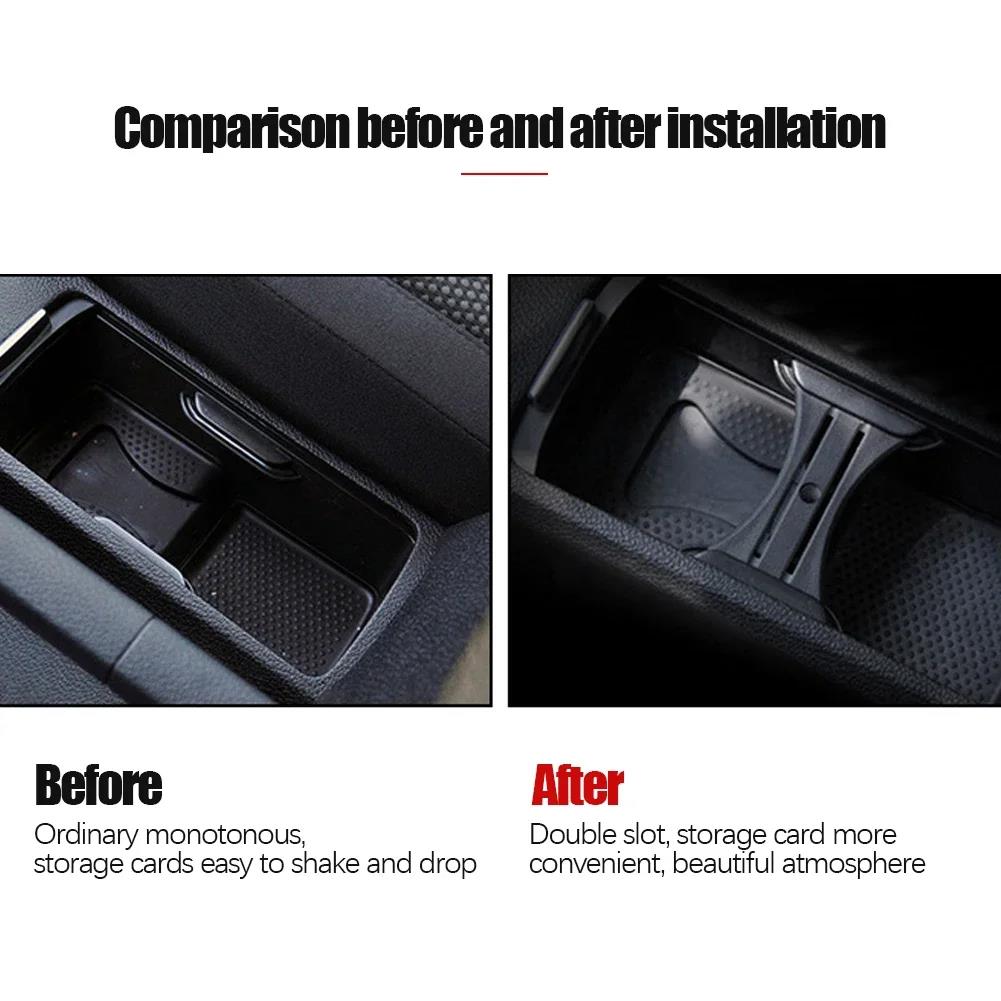 Car Water Cup Holder Limit Card Insert Coin Slot Center Console Panel For Volkswagen MK6 Golf 7/7.5 VW MK6 GTI R20 2008-2012 Cup Holders 5