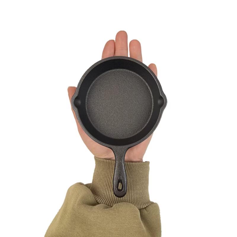 ZISIZ 10cm Cast Iron Mini Frying Pan Set