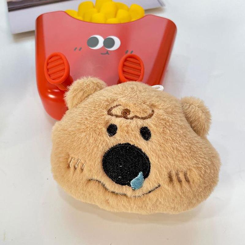 

Милая креативная плюшевая игрушка-кукла-медведь с соплями, цепочка для ключей, мультяшный медведь, забавный брелок для сумки, подвеска, подвесное украшение, подарок для пары