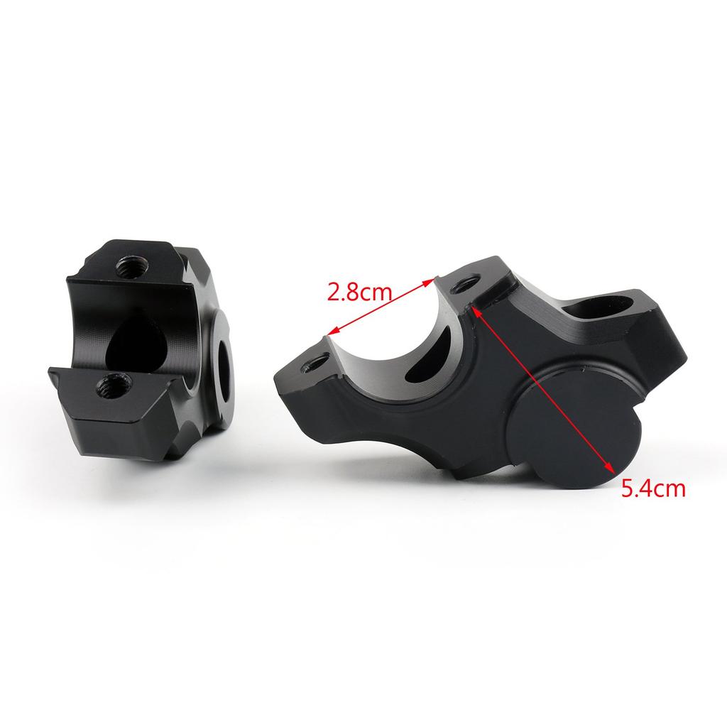 Artudatech Motorcycle 25mm Handlebar Riser Bar Up 15mm Back 30mm for Yamaha MT-09 FZ-09 XSR900 2012-2015 Black