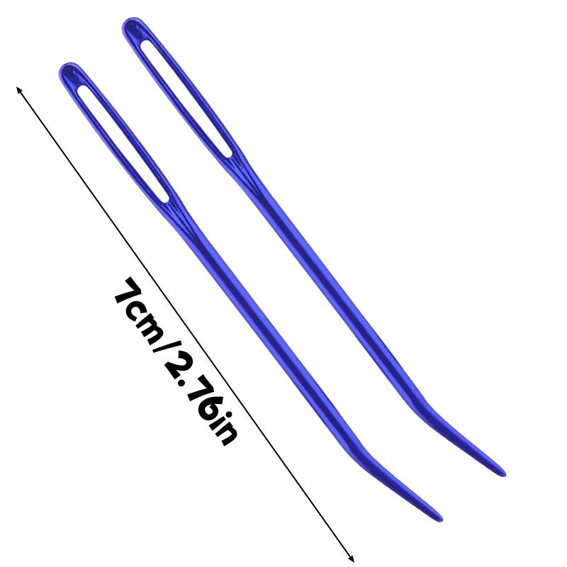Fenrry 2 Stück 7cm Nähnadeln mit großem Öhr für Anfänger Bunte Lernnadeln Garnnadeln SKC Stopfnadel für Näharbeiten