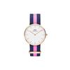 European and American Watches Girls Watch Quartz Movement Nylon Strap 36mm White Dial Women's Watch Classic Textured DW00100033