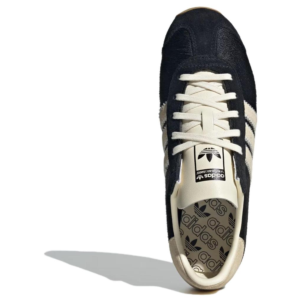 Adidas Country OG Black Pony Hair Women Sneakers Core-Black Cloud-White Golden-Beige JQ0545