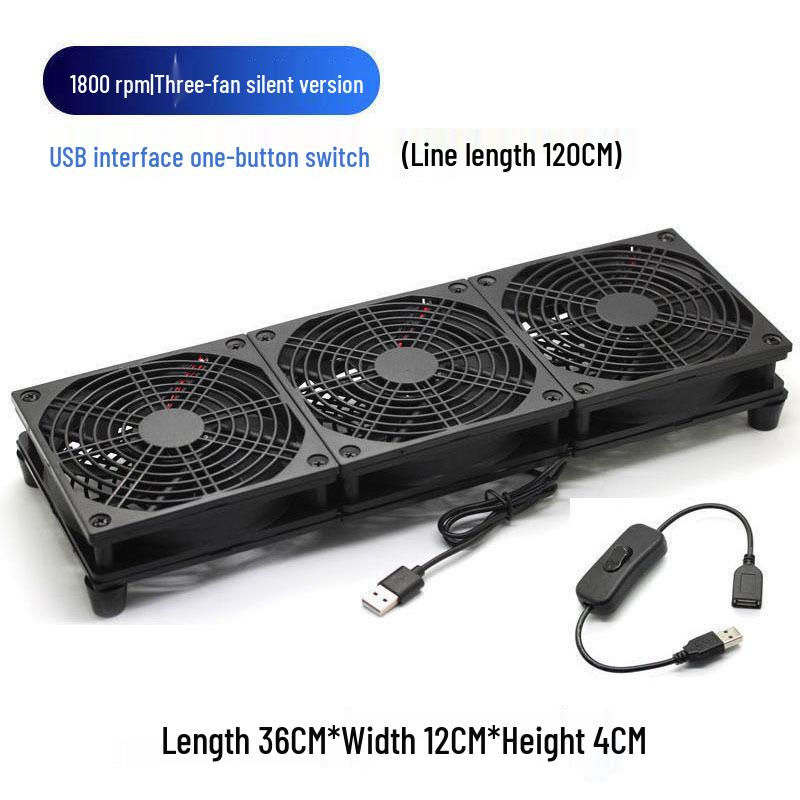 Leiser USB 12CM Axiallüfter für Router, Laptop und Gehäuse, 5V 12025