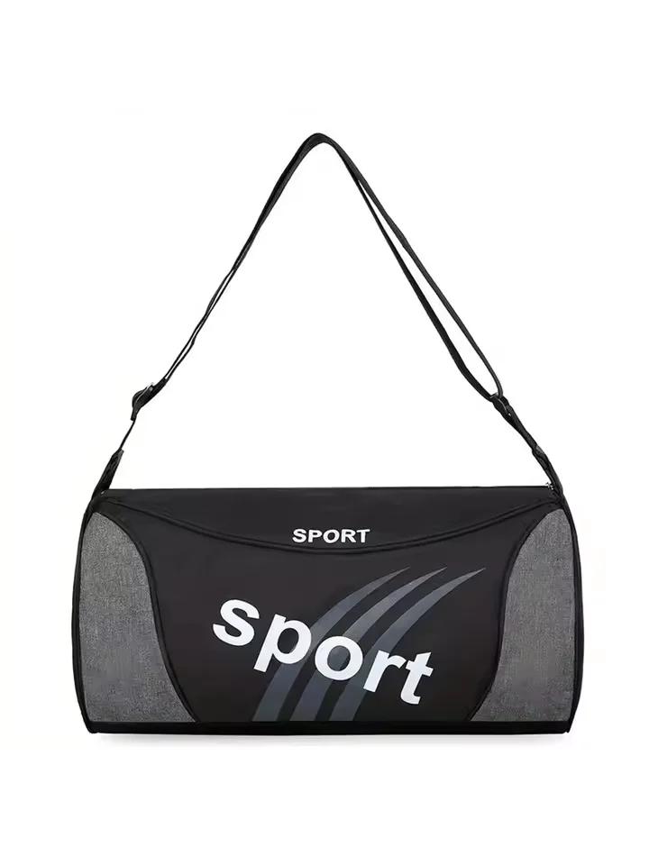 Women s & Men s Gym Bag Unisex Outdoor Crossbody Shoulder Backpack Personalized Duffel Overnight Travel Yoga Sports Bag чёрный