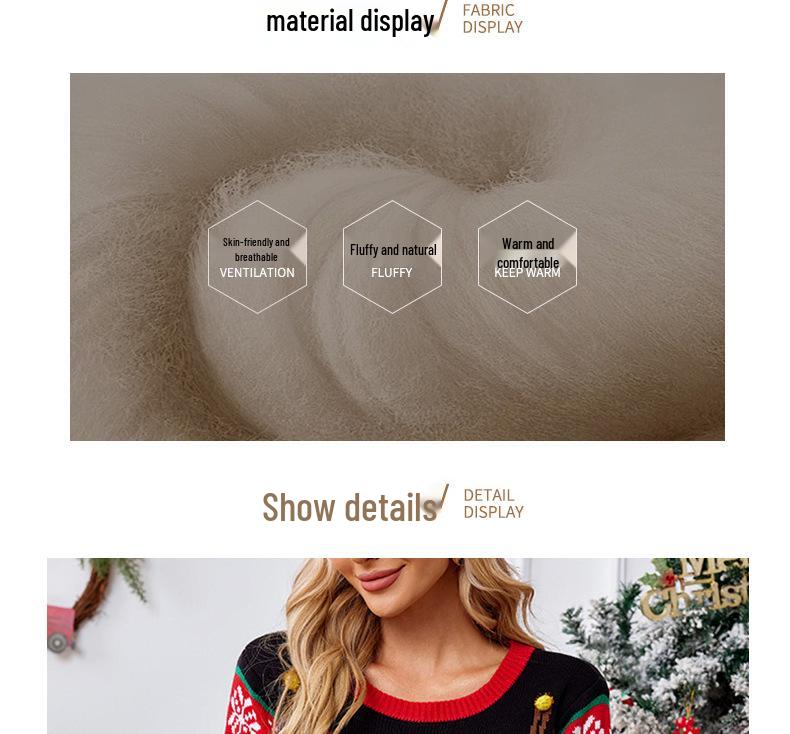 2024 Loose Fit Christmas Sweater: Women’s Knitted Round Neck for Autumn-Winter