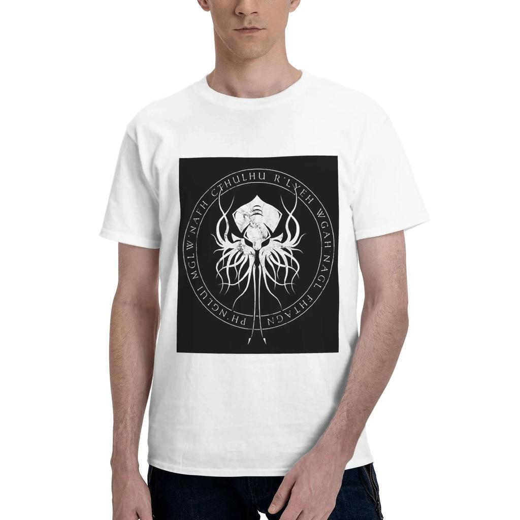 Lovecraft Great Cthulhu Men TShirt Oversized T Shirts Mens Crew Neck Cotton Tees Short Summer Male