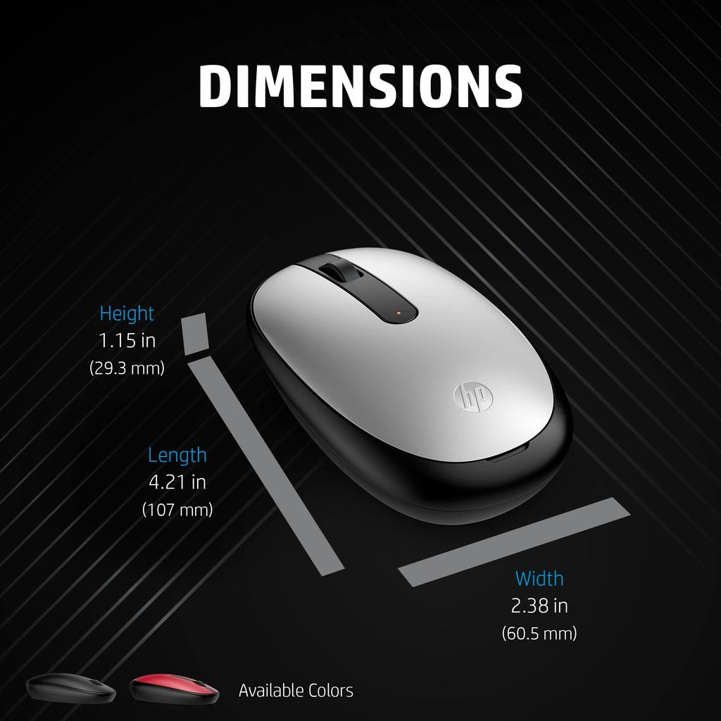 HP 240 Wireless Bluetooth Mouse, Black (Model Number: 3V0G9AA#UUF), Bluetooth 5.1