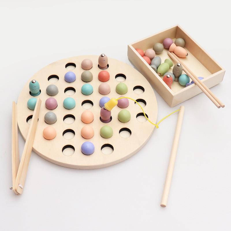 

Wooden Fishing Magnetic Puzzle Game Kit Kids Learning And Development Toy