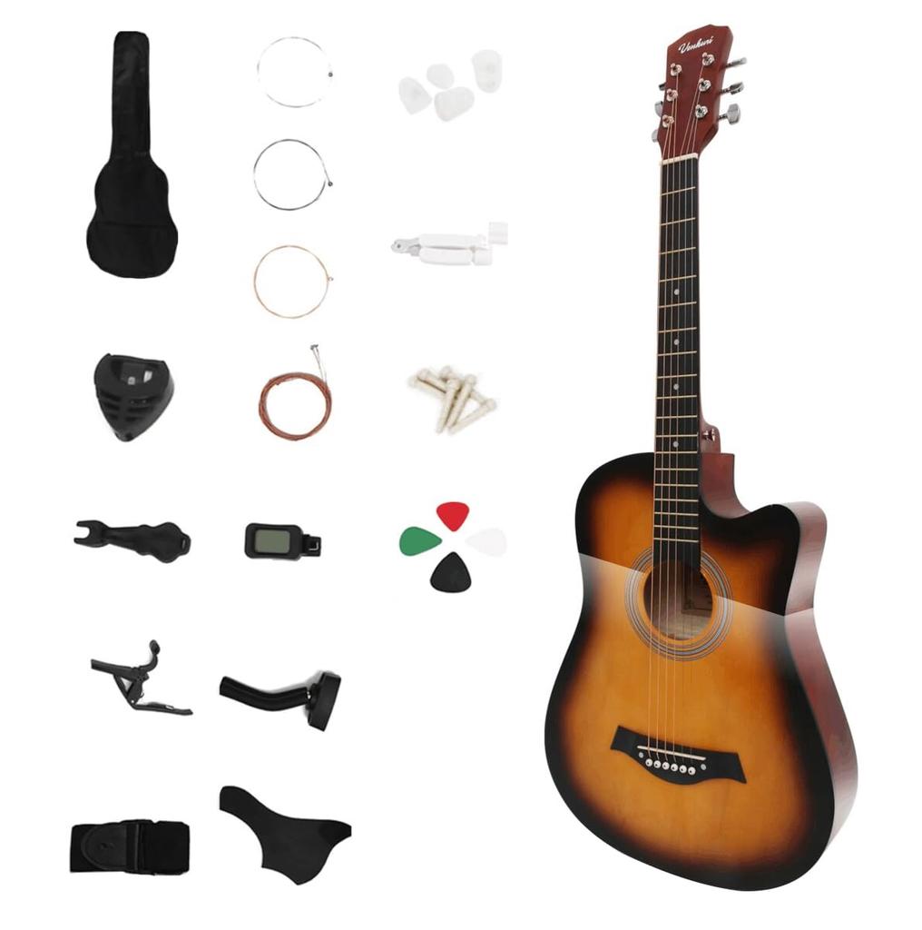 17-Piece Acoustic Guitar Set for Beginners, Practice Guitar, and Soft Case Included (LGJT-RL2405-A)