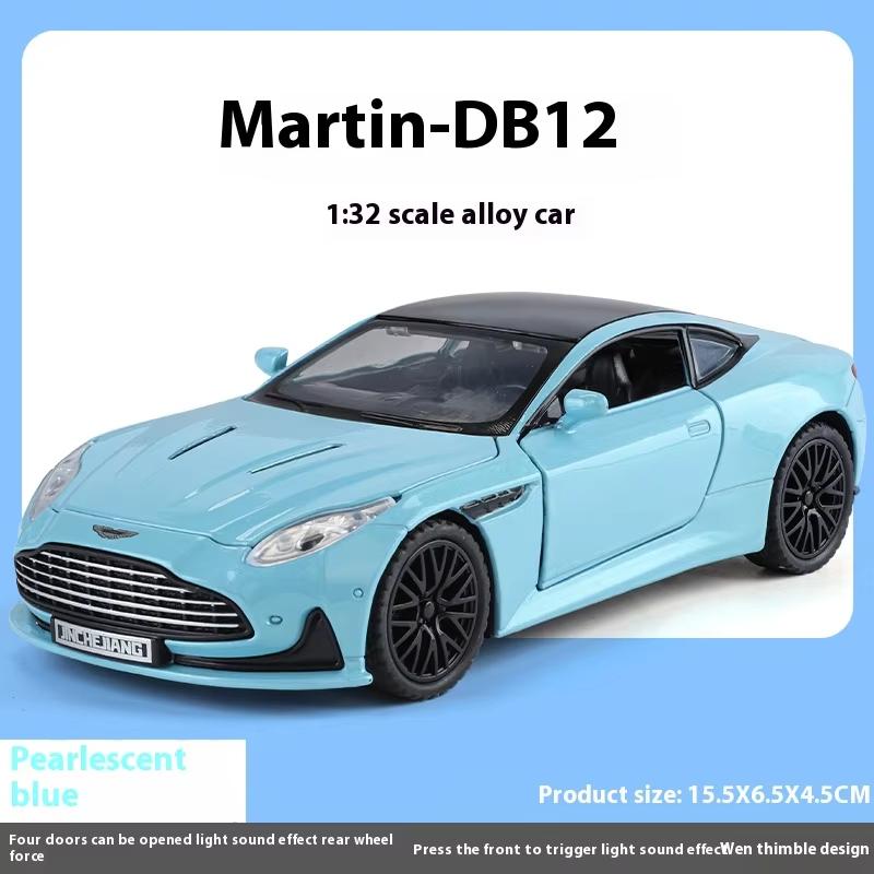 

Новый 1:32 Aston Martin DB12 GT Суперкар Литой Металлический Сплав Модель Машины Звук И Свет Хобби Коллекционные Украшения Подарок На День Рождения Мальчики box чёрный