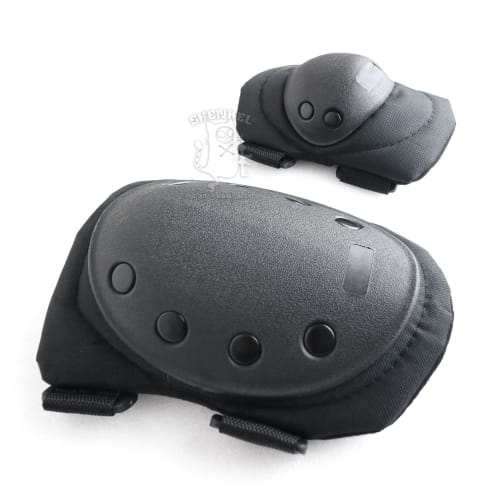 SHENKEL SWAT Type Hatch Type Protective Elbow and Knee Pad Set, Black (pad-001bk)