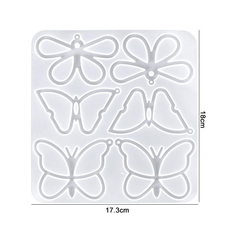 Butterfly Pendant Epoxy Resin Mold Earring Casting Silicone Mould for DIY Keychain Necklace Craft Jewelry Making Supplies