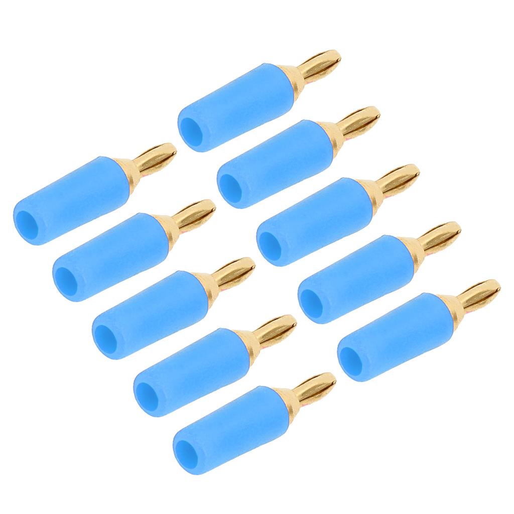 10PCS J.10007 2.5mm Brass Banana Plug Gold Plated Banana Plug Connector Instrument Test Plug