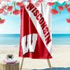 Wisconsin Badgers Druck Strandtuch, Großes Weiches Schnelltrocknendes Handtuch für Strand Camping Schwimmen