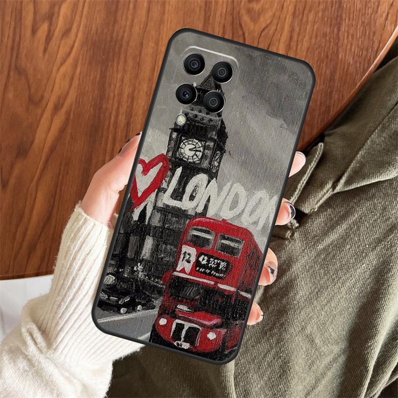 London Rotes Telefon Bus Big Ben Hülle Für Samsung Galaxy M13 M33 M53 M15 M35 M55 M06 M16 M36 M56 M31 M12 M32 M52 M14 M34 M54