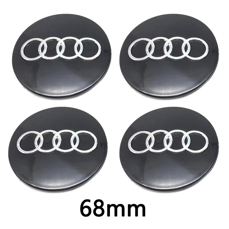 4PCS 60/61/68/69/135MM Car Wheel Center Cap Emblem Hub Covers Badge For 2pvhn A1 A3 A4 A5 A6 A7 A8 S4 S6 Q3 Q2 Q5 Q7 Accessories pvhn2
