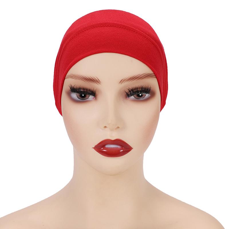 27 Colors Fashion Women Inner Hijab Tube Muslim Turban Cap Bonnet Plain Islamic Underscarf Cotton Jersey Undercaps Mujer Hat