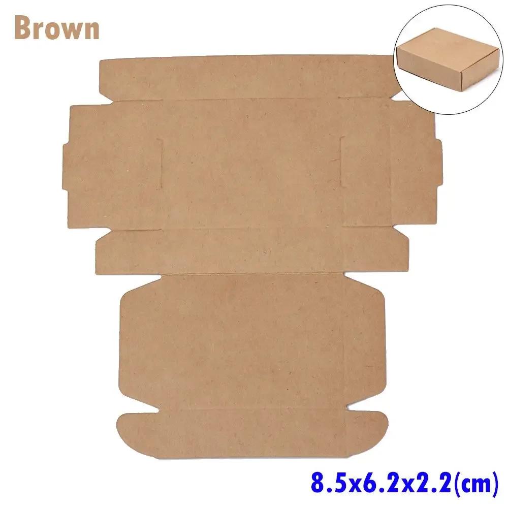 10pcs 9sizes Wedding Event Gift Craft Jewelry Candy Storage Cardboard Package Kraft Paper Box Wrapping