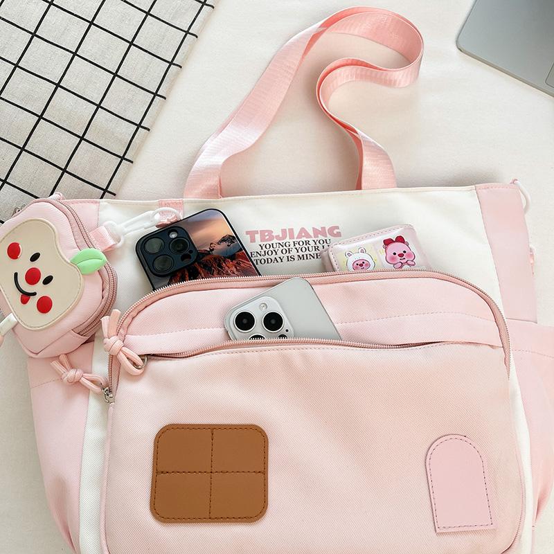 Geantă Crossbody de Damă Stil Colegiu Capacitate Mare Geantă de Umăr pentru Navetă la Cursuri