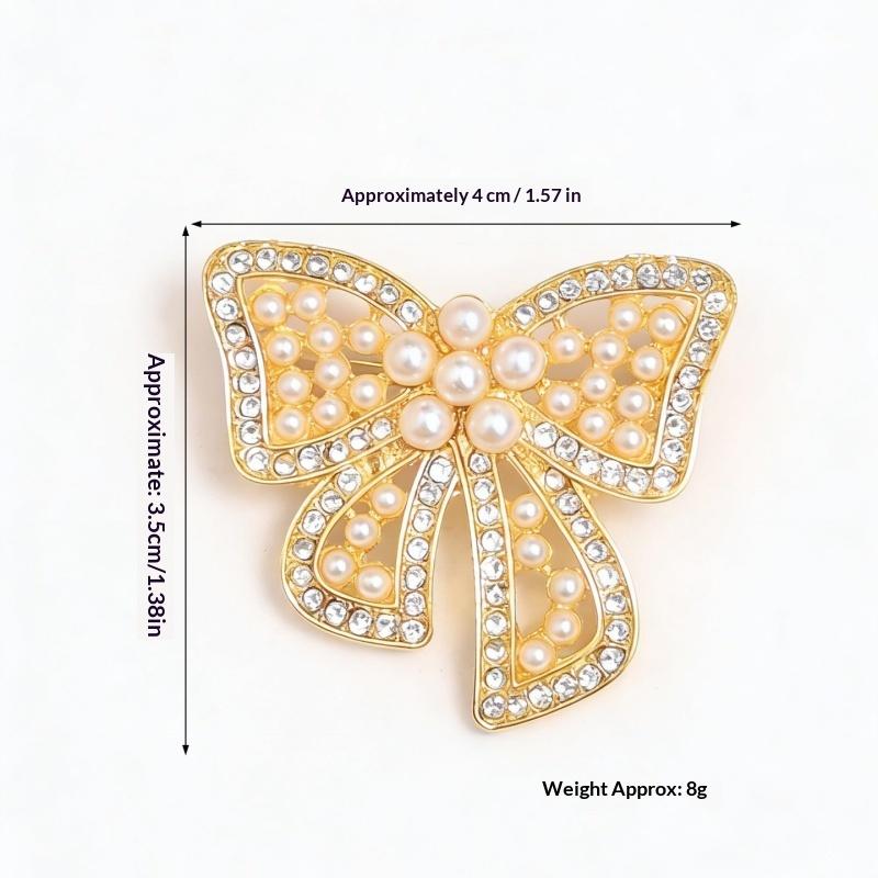 Elegant Butterfly Brooch with Crystal Pearl Accent Lapel Pin for Suit Shirt Collar Daily Wear Anniversary Celebration A1