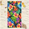 Tropische Hibiskus-Blumen Strandtuch Einseitig 2D Schnelltrocknend Weiches Mikrofaser-Handtuch Für Strand Pool Spa Reise Dekoration Sommergeschenk