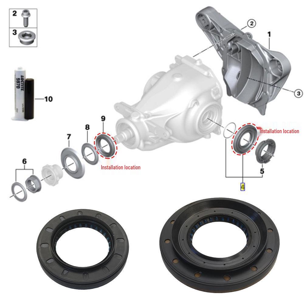 Сальник дифференциала BMW 1, 3, 5, 7 Серии & X1, X3, X5, X6 (Номер детали 31507609535)