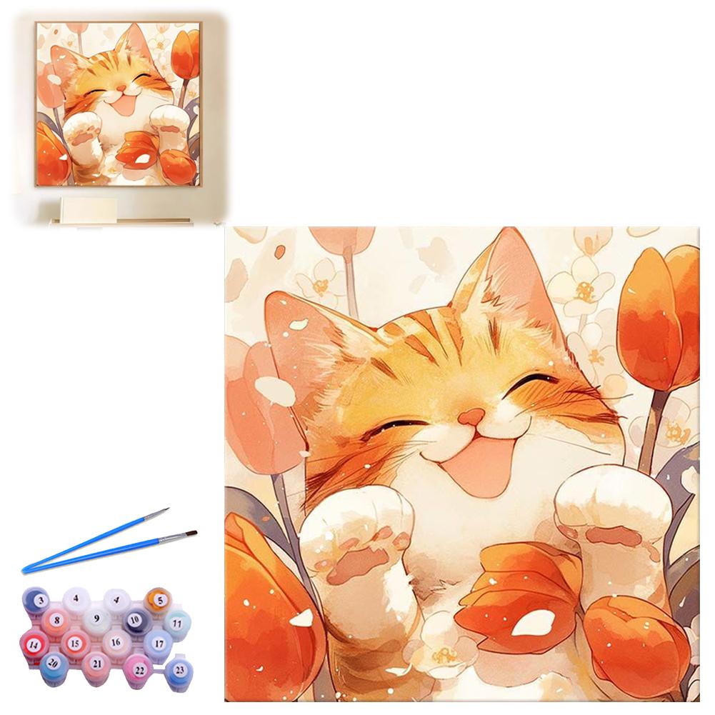

DIY Frame Painting By Numbers Kit Drawing Coloring Gift Painting By Numbers Cat Home Decorations Gift For Kids