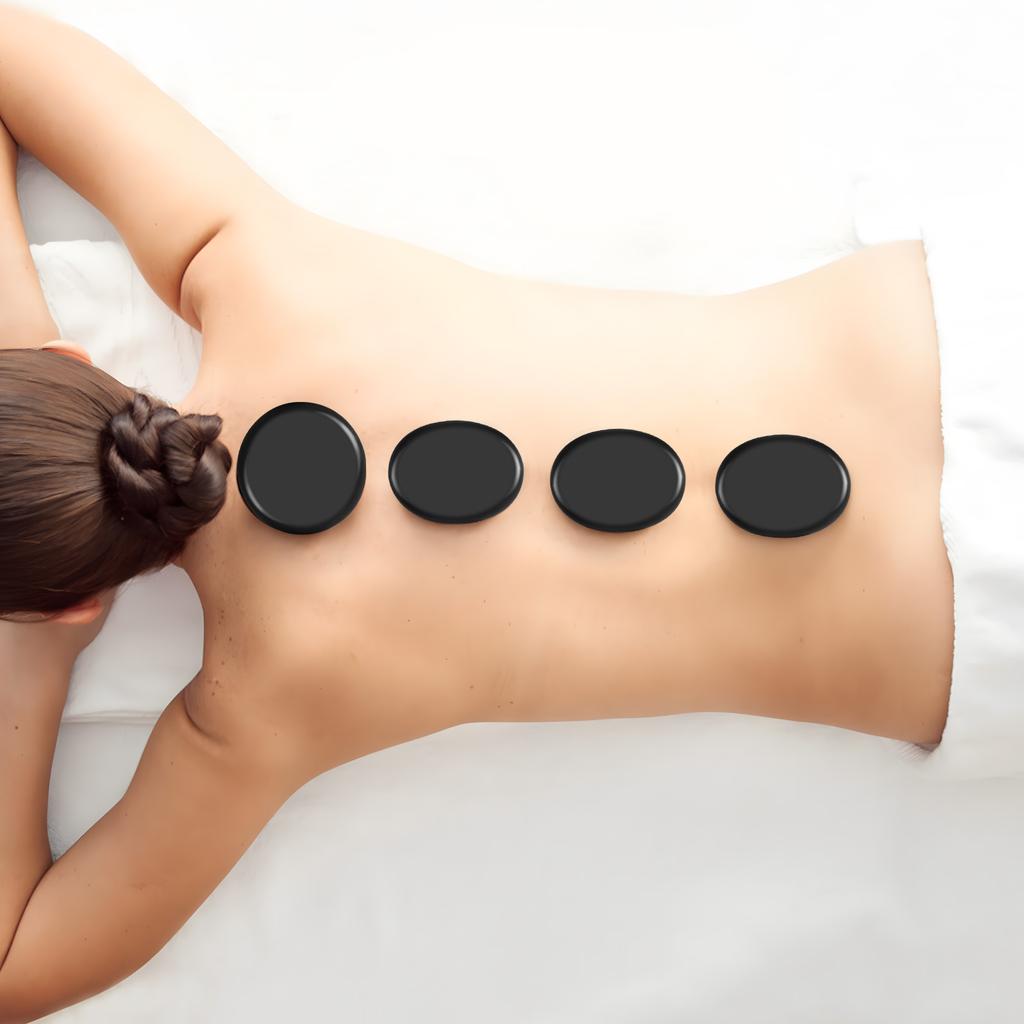 20PCS Portable Massage Stones, Basalt Hot Stones Heater Kit Body Relax Heat Rocks Stone Massage with Heater Box for Body Massage