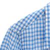 FAIRFAX Linen Blend Check Pattern Long sleeve shirt 36 Blue x white Men's Used