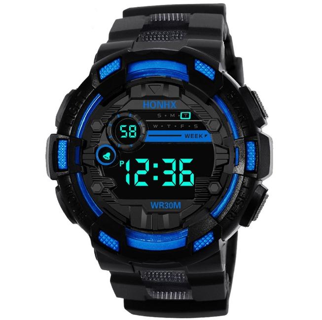 Men's Fashion Creative Large Dial Electronic Sports Watch Student Watch
