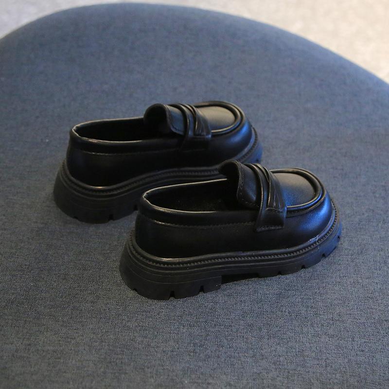 

Kids School Leather Shoes New Children s Causal Loafers Spring Autumn Black Beige Fashion Girls Mary Jane Shoes Thick Soled 25