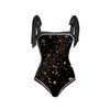 2024 European & American One-Shoulder Backless Maxi Bikini Dress with Sun Protection