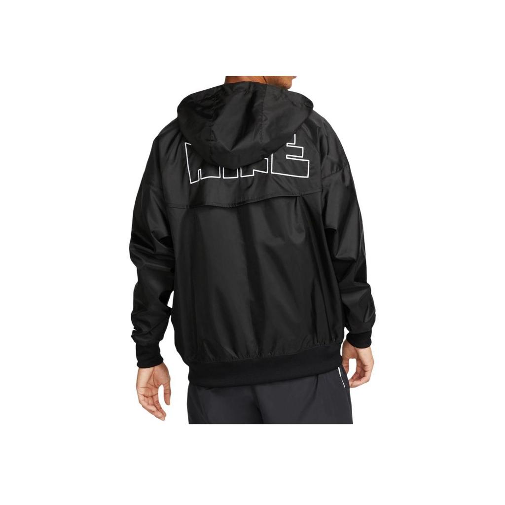 Nike Letter Print Casual Hooded Jacket Men jackets Black DX0694-010