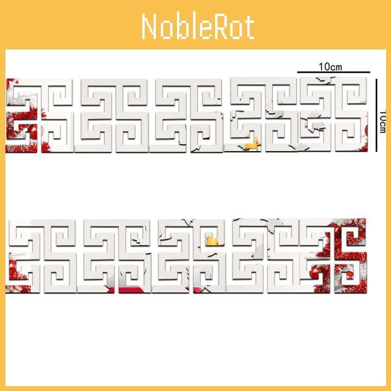 Elegant 10pcs 3d Mirror Geometry Vinyl Wall Sticker Decal For Diy Home Decoration