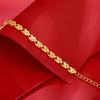 Luxury 24K 9999 Pure Gold Real Gold Women's Four-leaf Clover Vintage Bracelet