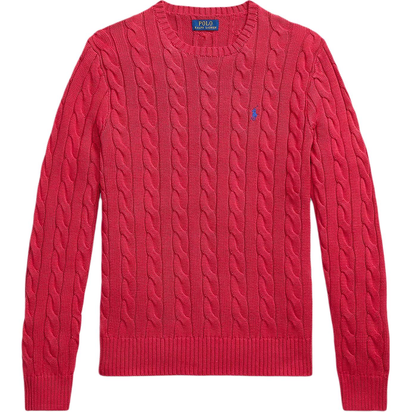 

Polo Ralph Lauren Осень/Зима 25 Обычная посадка Свитер с косами из хлопка с круглым вырезом с длинным рукавом Мужской свитер 710775885-525 L
