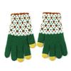 Flower Pattern Knitted Gloves For Women Girl Stylish Design Windproof Thick Warm Handwear for Cycling Skiing Daily Use