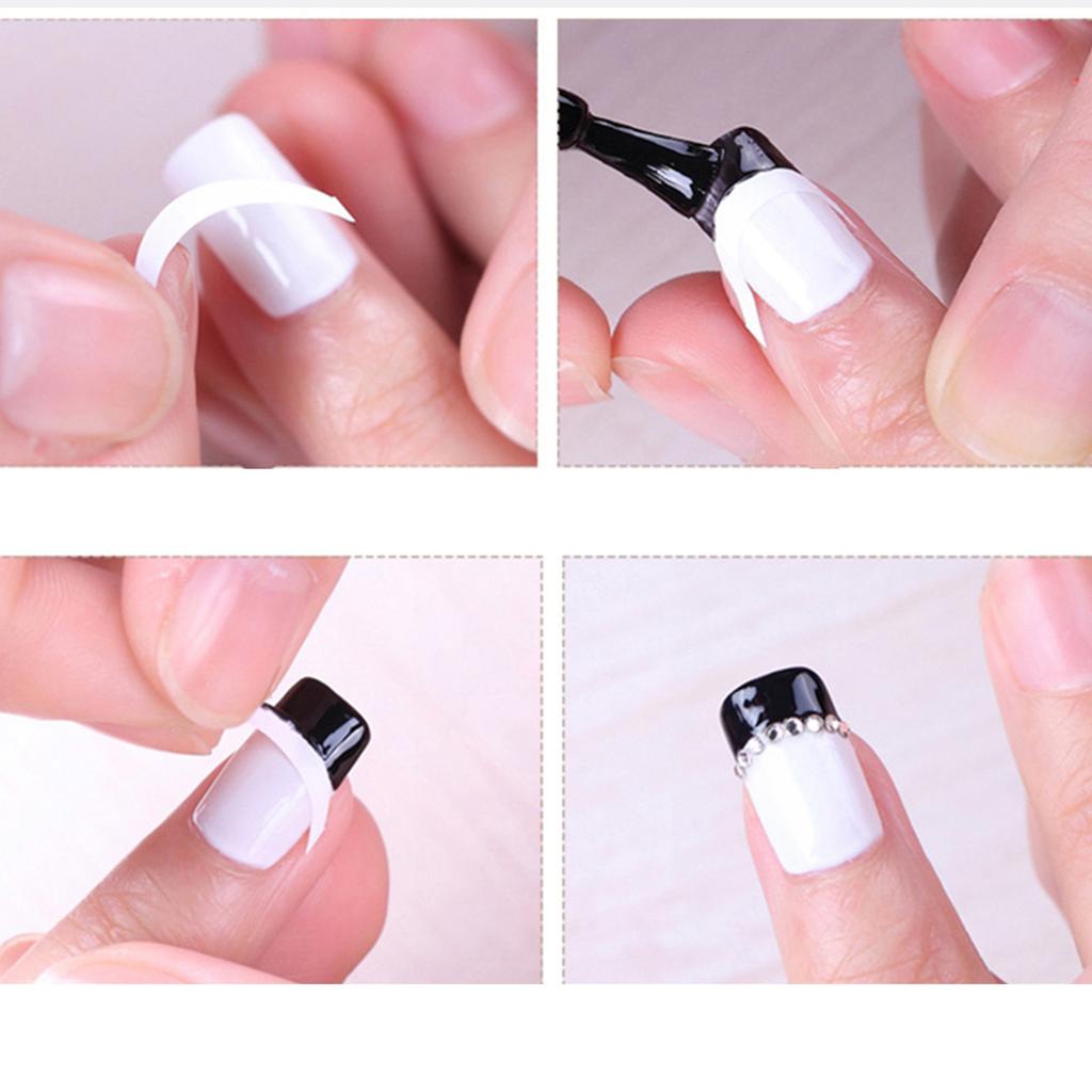 Professional Looking French Tip Nail Guides Manicure Made Simple with Nail Art Stickers