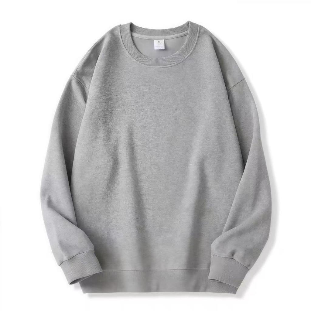 320g Heavyweight Men's Drop Shoulder Cotton Hoodie - Thick Long Sleeve Base Layer for Autumn/Winter