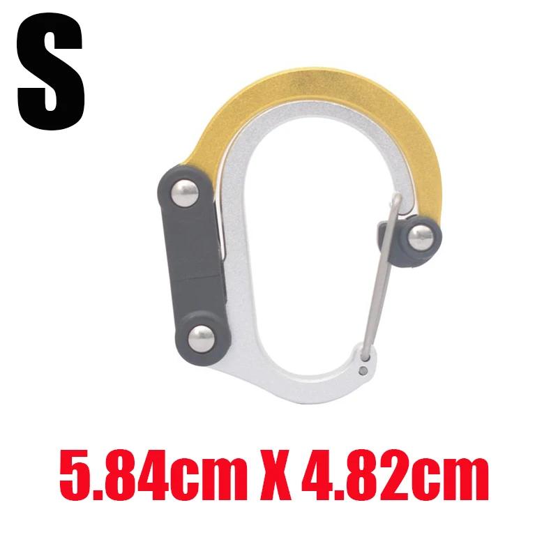 Cleme hibride pentru unelte Cataramă pivotantă multifuncțională Carabinier tip D Pescuit fără blocare Drumeții Călătorii Ieșiri clemă carabinier