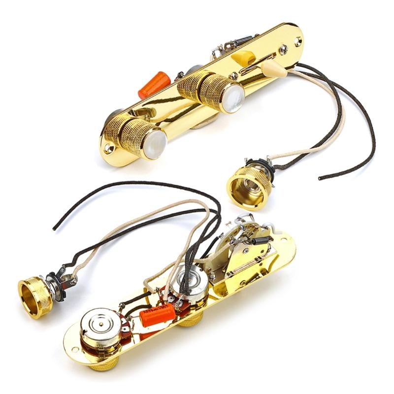 3 Way Wired Loaded Control Plate with Switch  Prewired Guitar Switch Control Plate for Electric Guitar Playing Parts