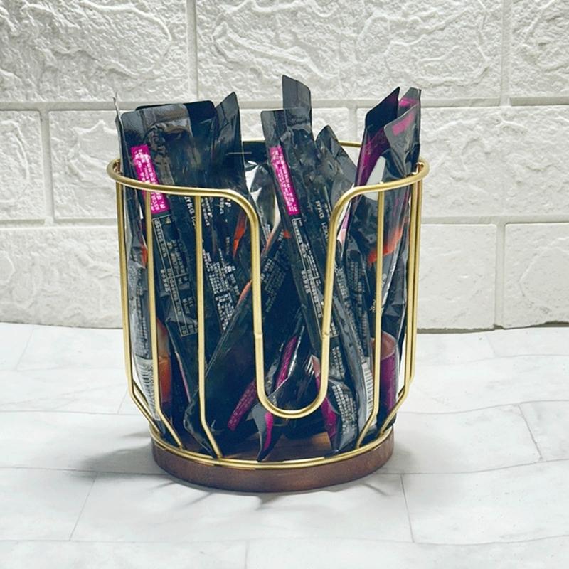 Convenient Metal Coffee Organizer Practical Coffee Pods Dispenser Large Capacity Espressos Pods Storage Basket Holder