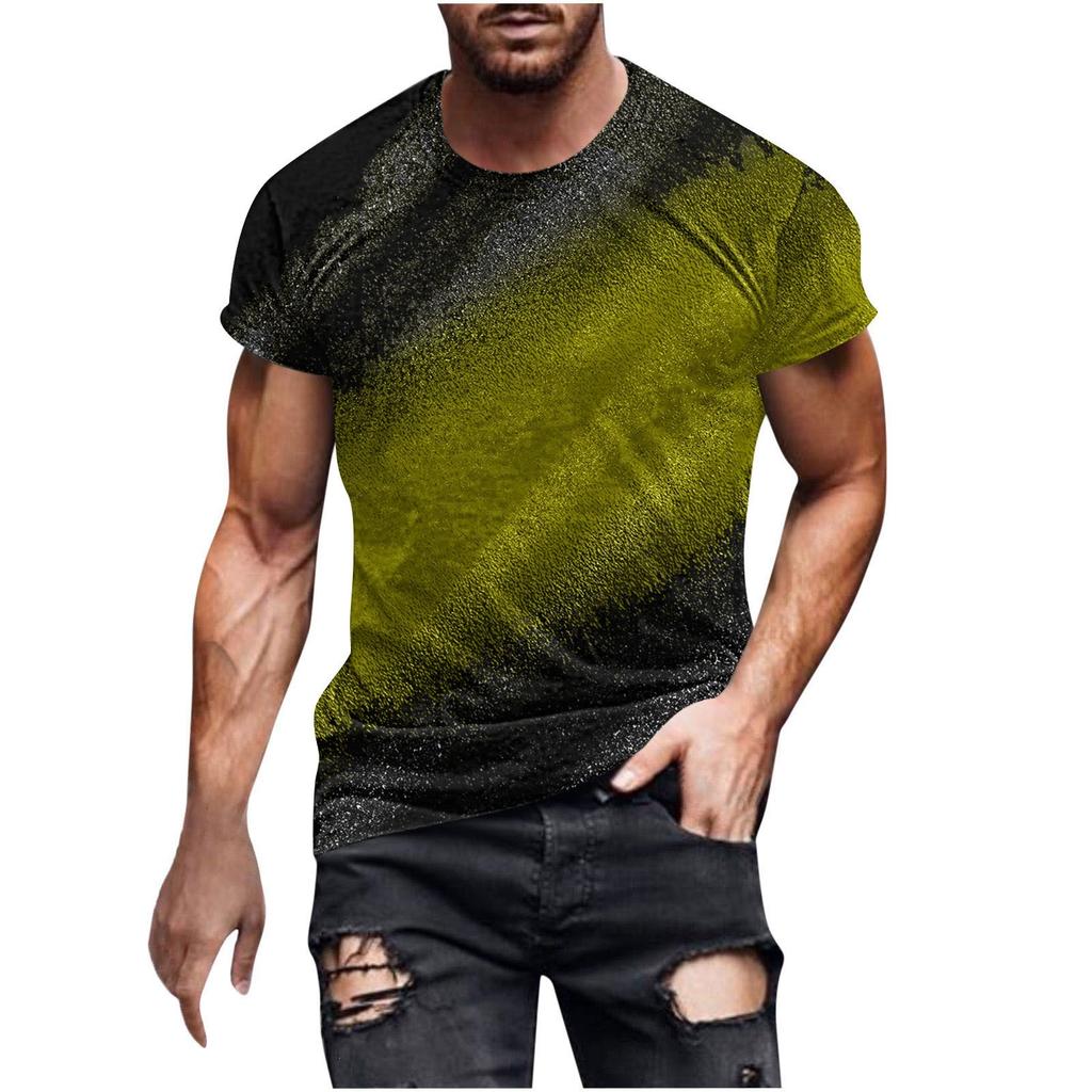 T-shirt z cyfrowym drukiem 3D dla nastolatków i mężczyzn, z krótkim rękawem, wszechstronny, oddychający