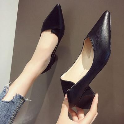2025 Summer New Pointed Mid Heel Women's Single Shoes Women's Fashion High Heel Shallow Mouth Women's Shoes