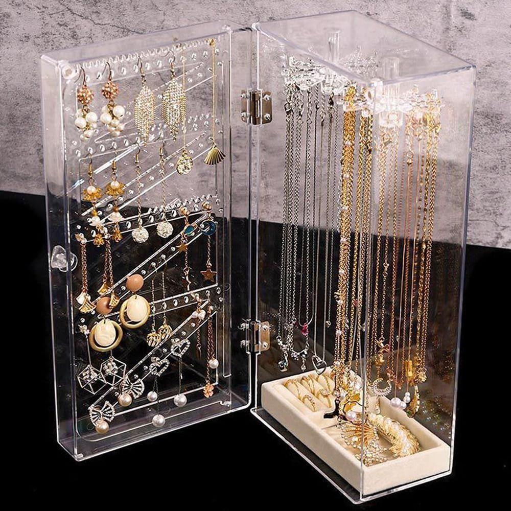 

Multifunctional Jewelry Organizer Display Case Rotatable Jewelry Storage Stand Long Necklaces Style 2